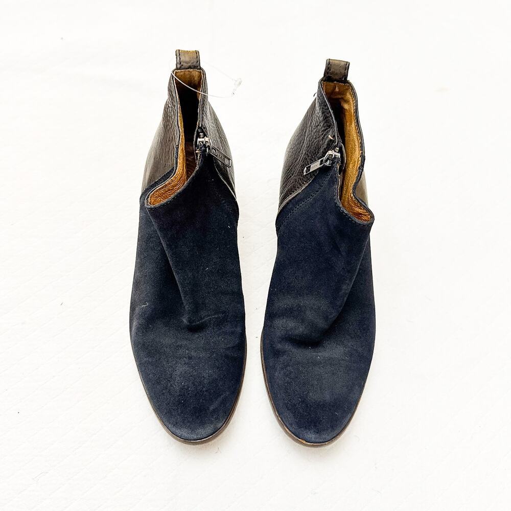 Madewell Charley Black Suede Leather Ankle Boot Shoes Size 8